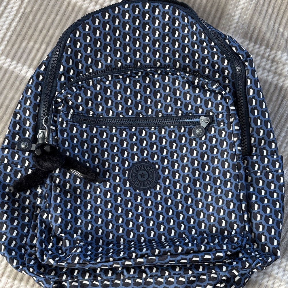 Kipling Blue Patterned Backpack large - image 2